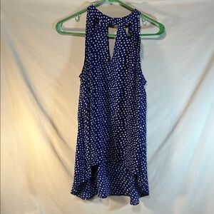 NWT Kaari BlueBlue Polka Dot Top